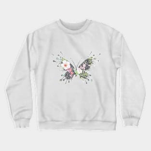 Tropical Butterfly Floral Crewneck Sweatshirt